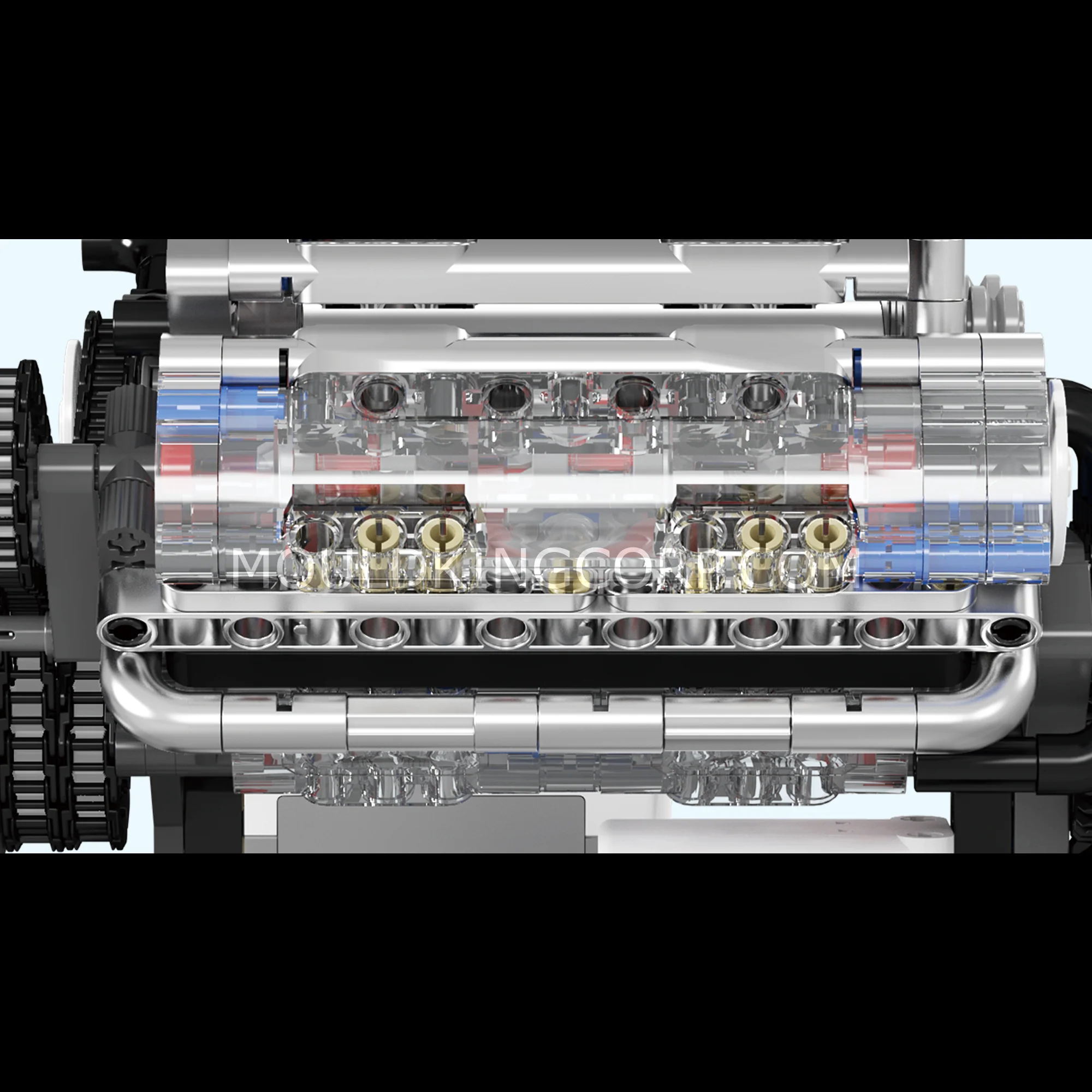 Mould King 10088 Motorised V8 Engine Building Set | 535 Pcs - Image 3