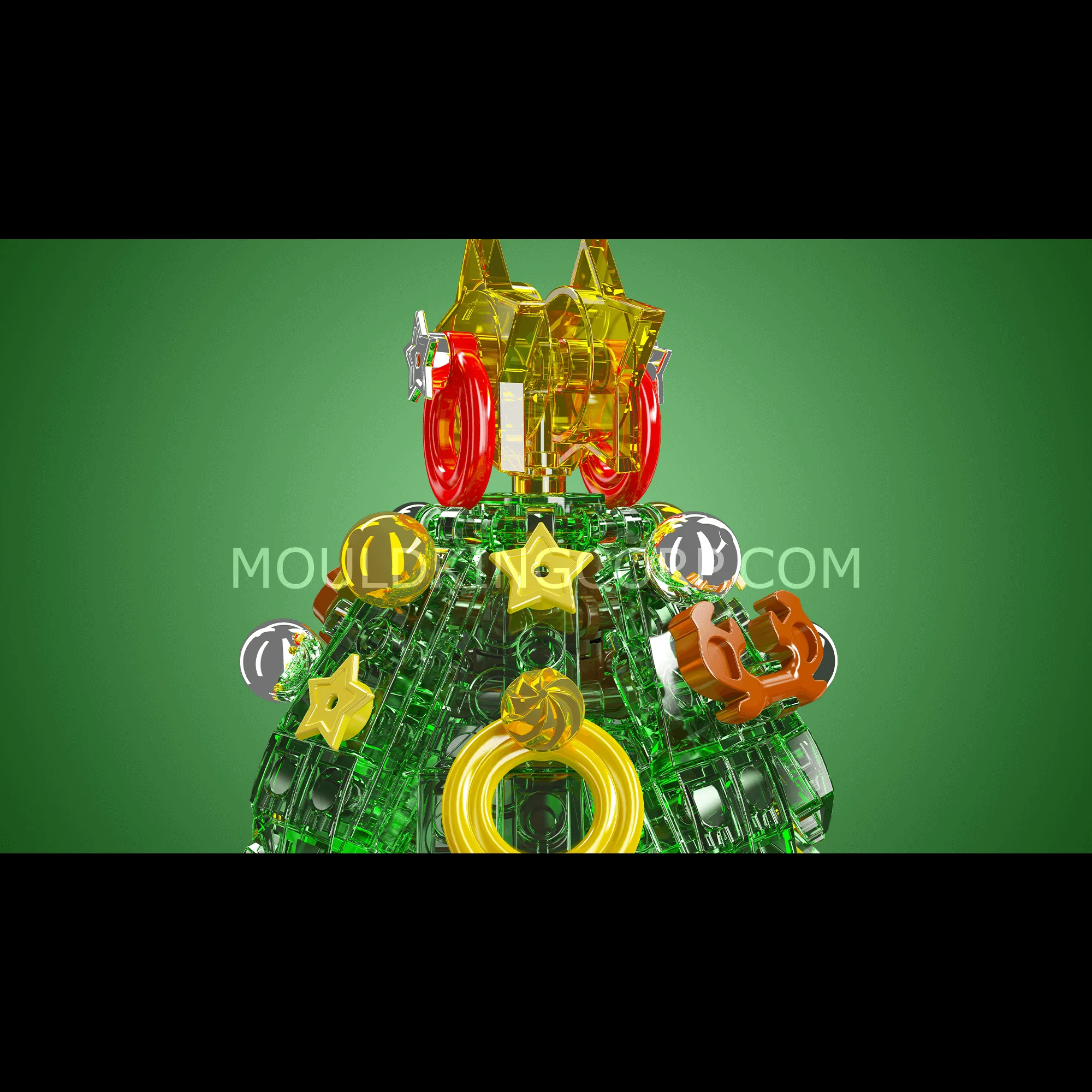 Mould King  10090 Christmas Tree Music Box Building Set | 688 PCS - Image 4