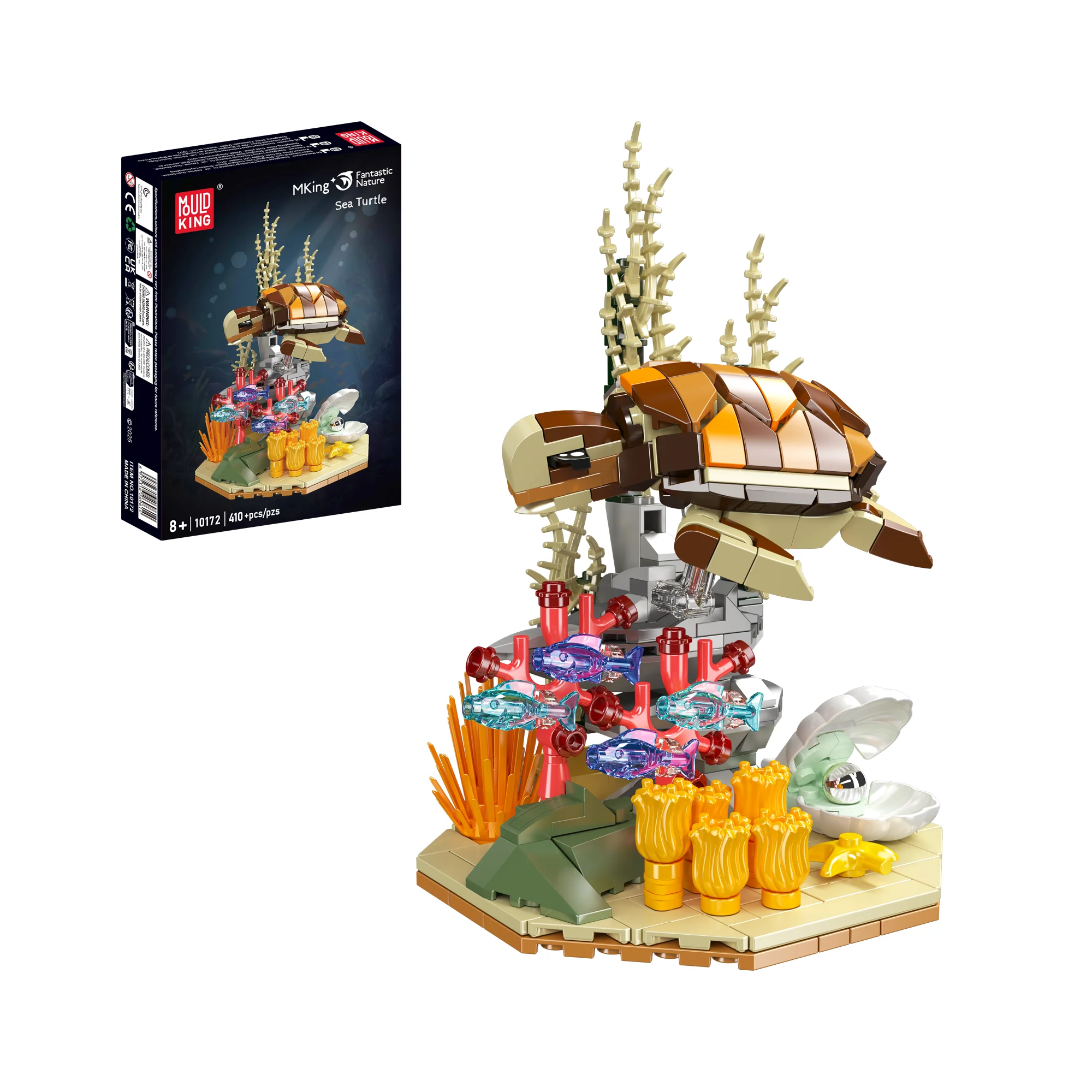 Mould King 10172 Sea Turtle & Colorful Reef Building Set | 410 Pcs