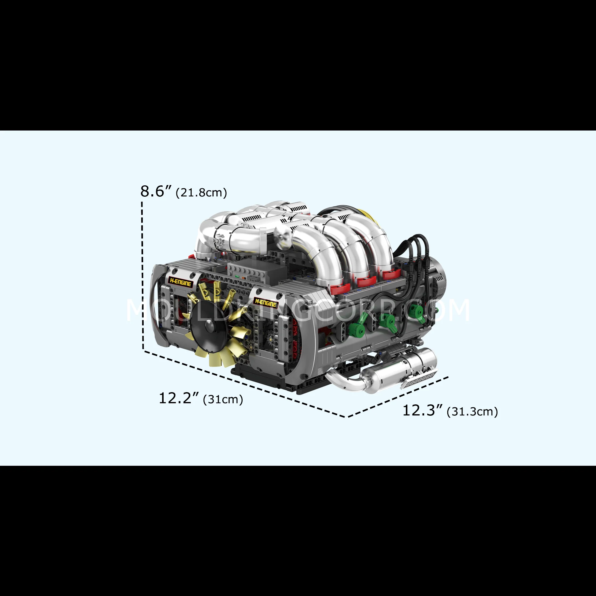 Mould King 10181 Motorised Flat-6 Engine Building Set | 2,375 Pcs - Image 6
