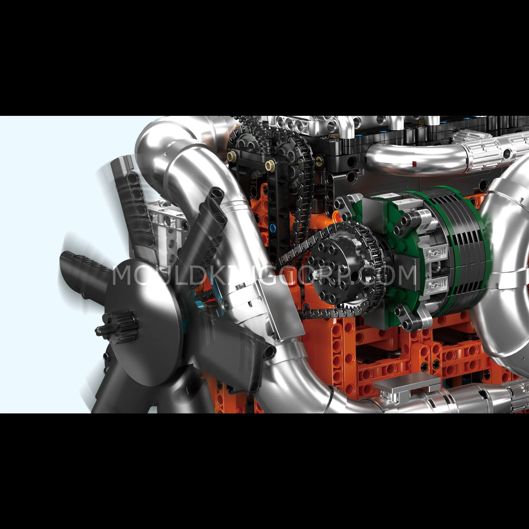 Mould King 10200 Inline-6 Truck Engine & Transmission Building Set | 3,236 Pcs - Image 2