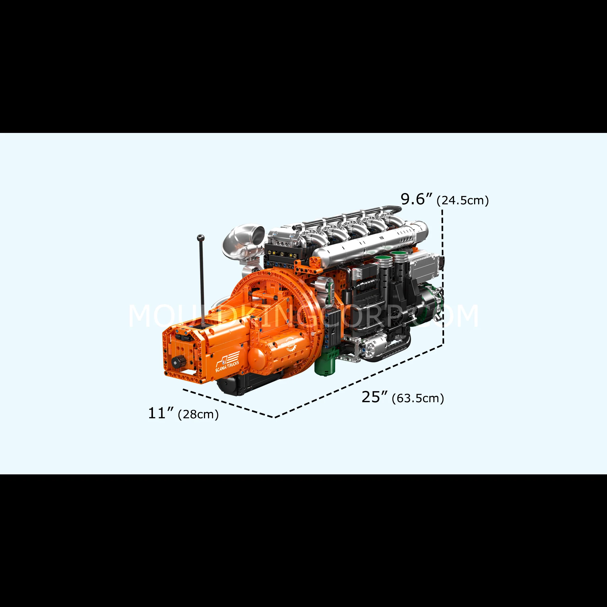 Mould King 10200 Inline-6 Truck Engine & Transmission Building Set | 3,236 Pcs - Image 6