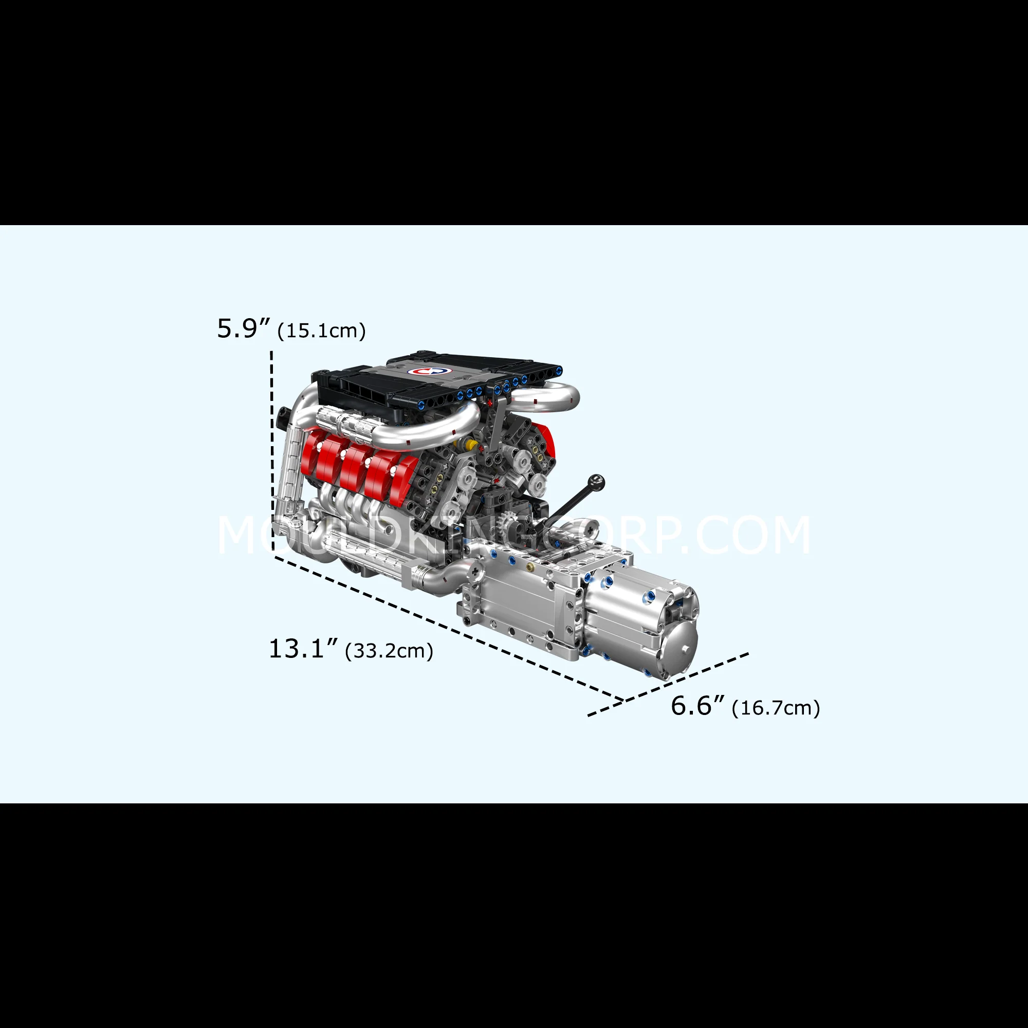 Mould King 10203 M Power V8 Engine & Gearbox Building Set | 1,169 Pcs - Image 6