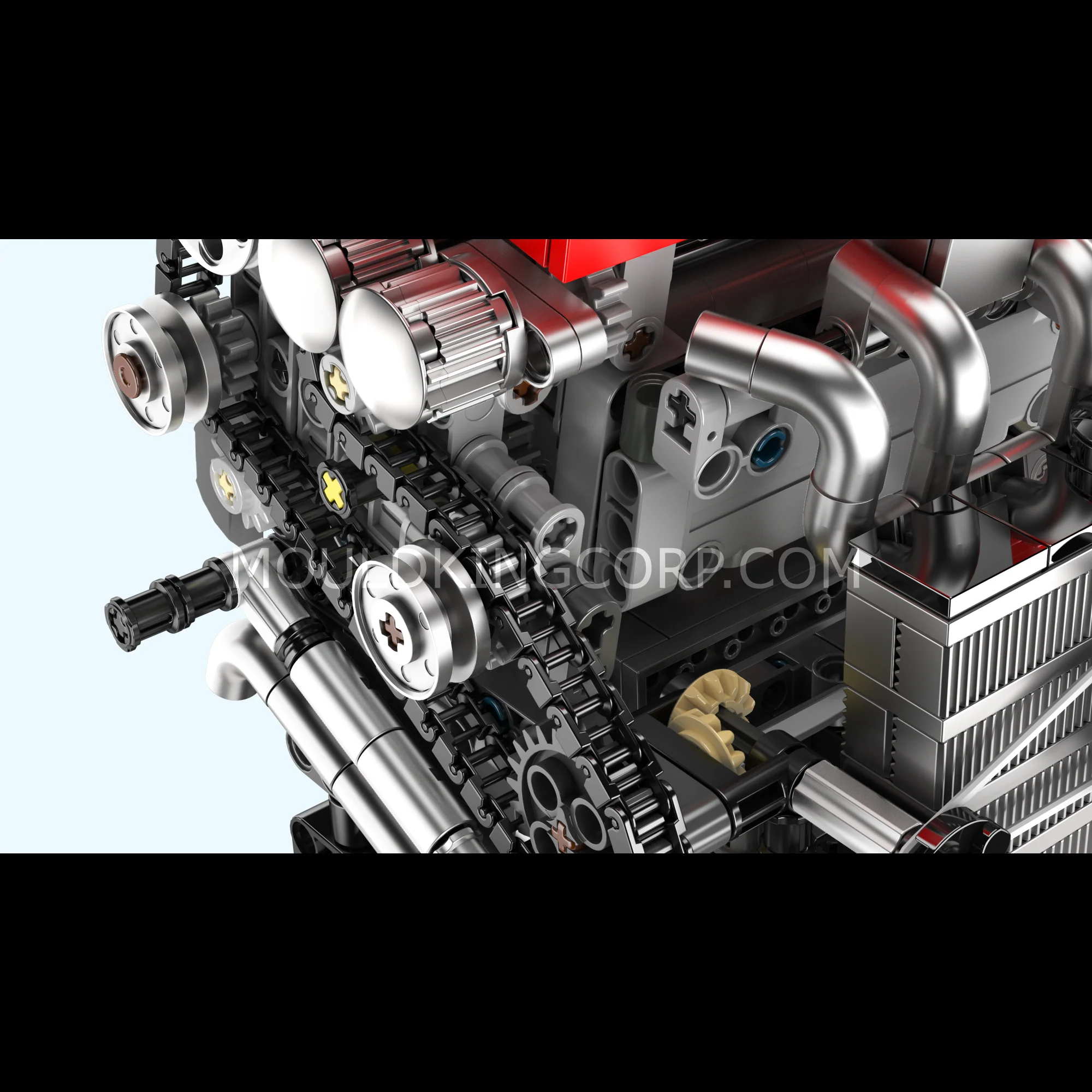 Mould King 10235 4G63T Turbocharged Inline-Four Engine Model Building Set | 811 Pcs - Image 4