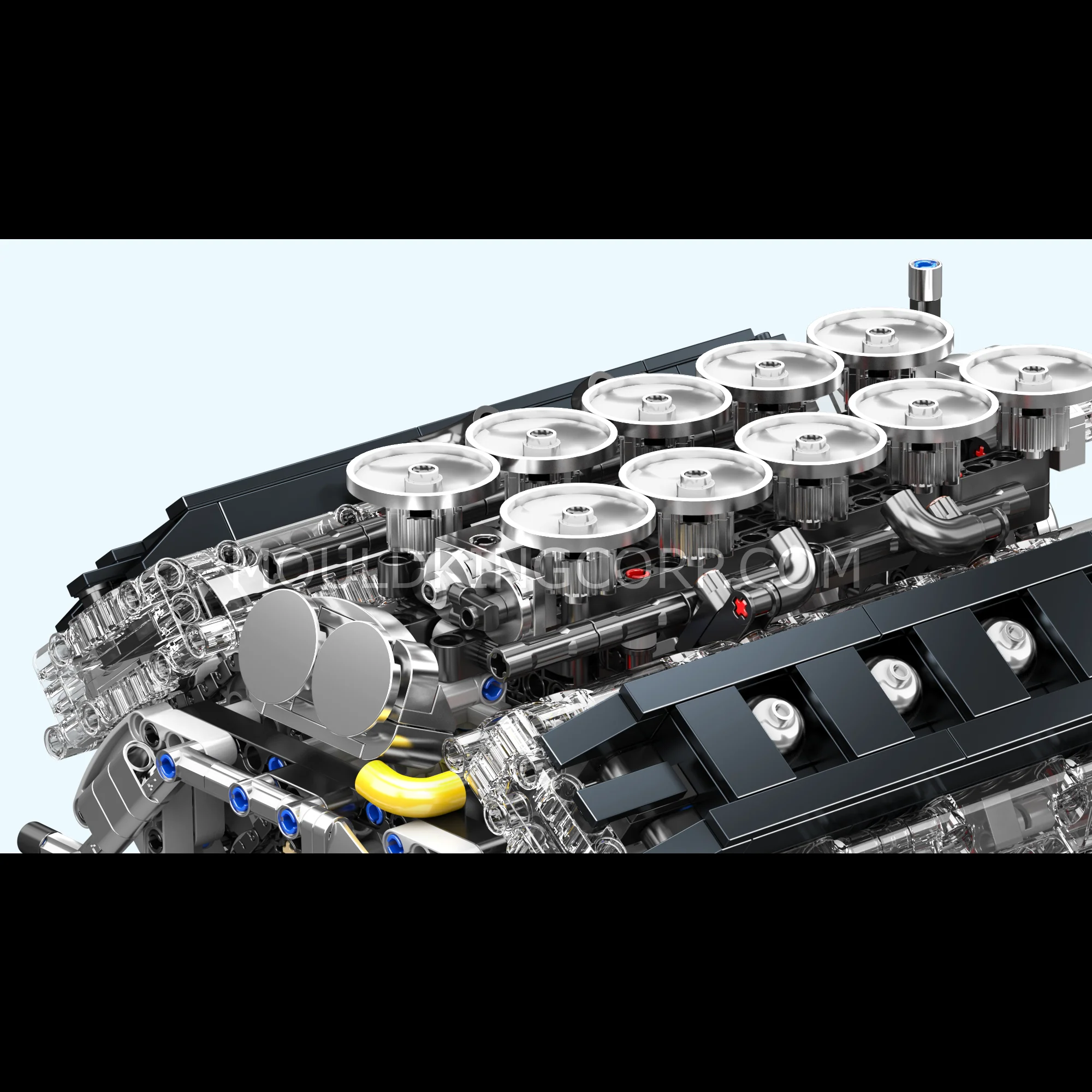 Mould King 10250 LFA V10 Engine Model  Building Set | 1,834 Pcs - Image 4