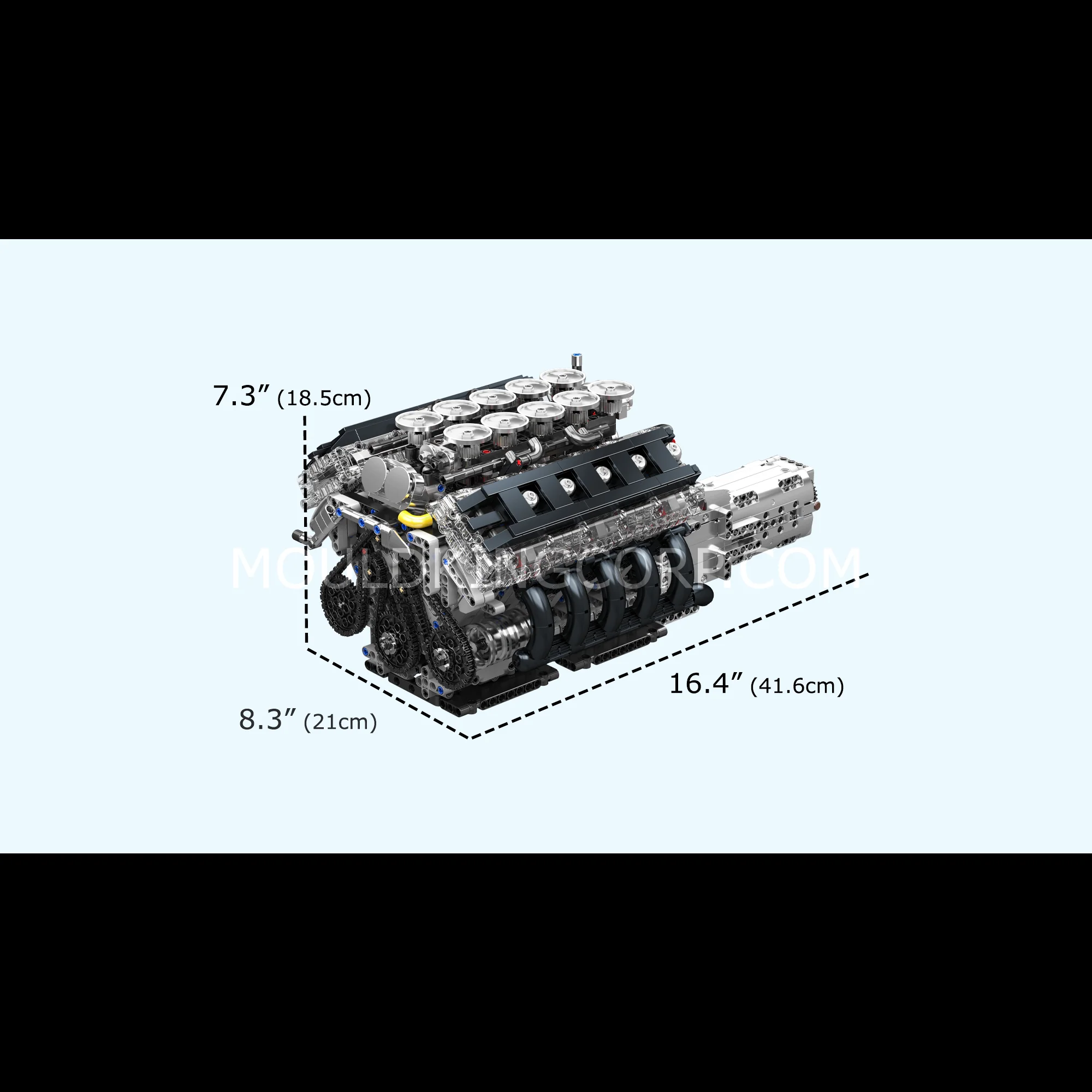 Mould King 10250 LFA V10 Engine Model  Building Set | 1,834 Pcs - Image 6