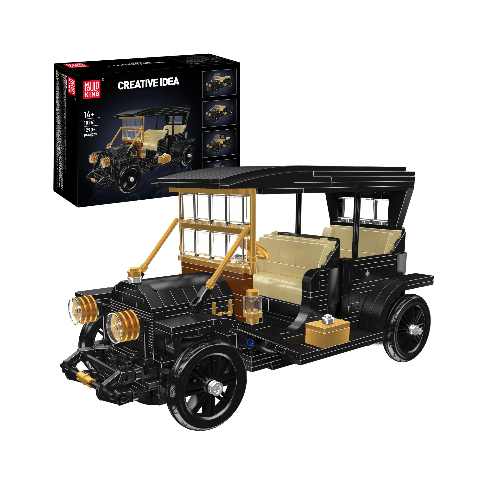 Mould King 10261 1910s Vintage Town Car Building Set | 1,290 Pcs