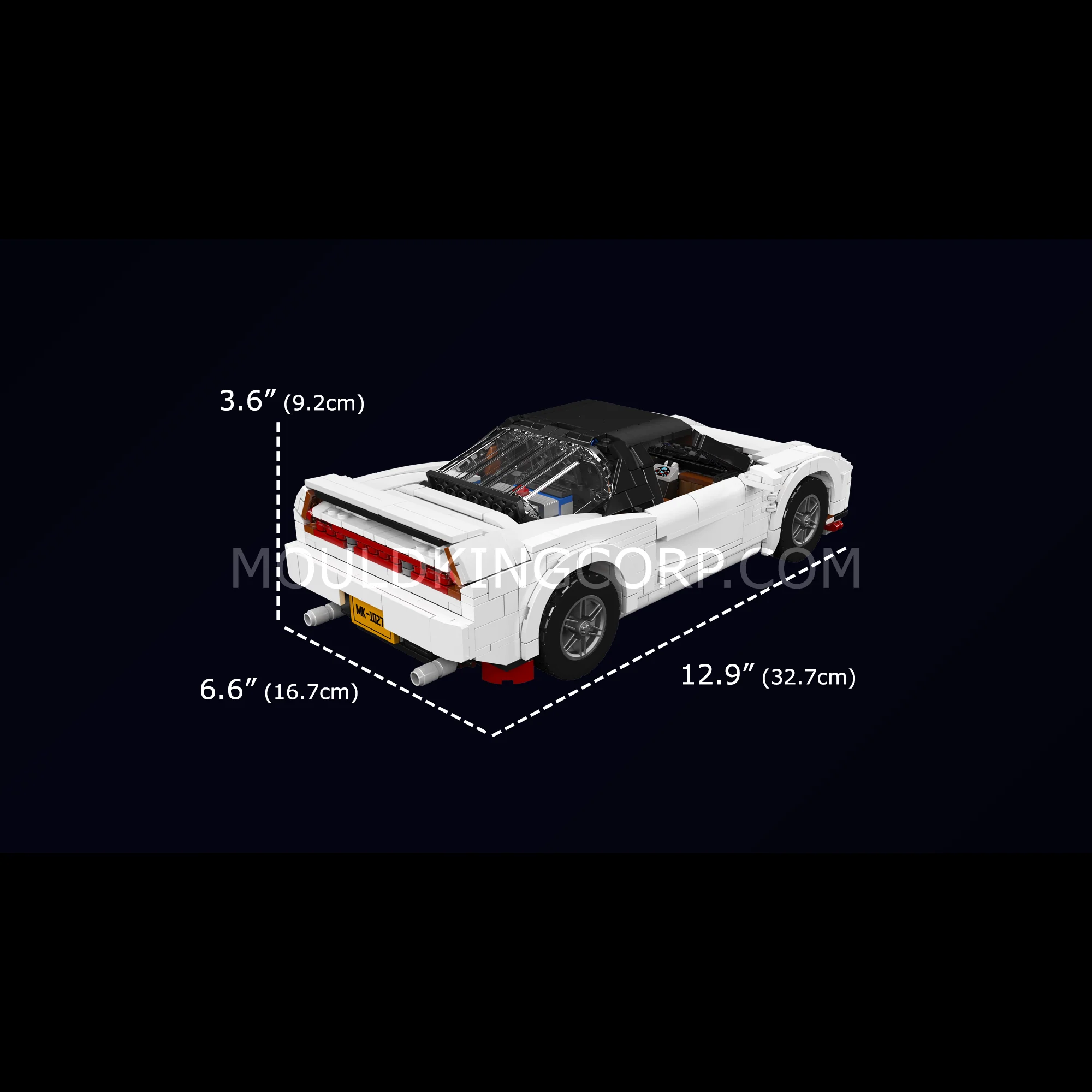 Mould King 10271 Japan 90s Mid-Engine Sports Car Building Set | 1,300 Pcs - Image 6