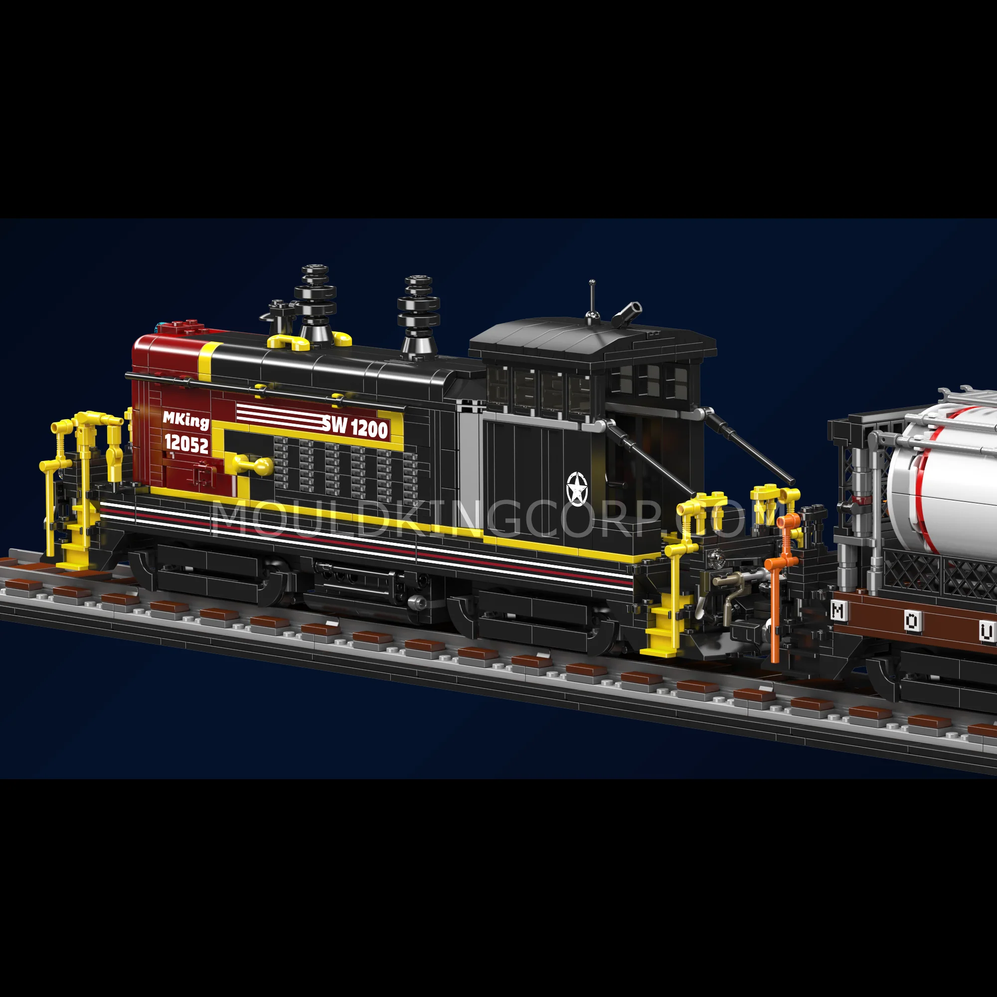 Mould King 12052 SW1200 Classic Diesel Switcher Locomotive Building Set | 2,283 Pcs - Image 2