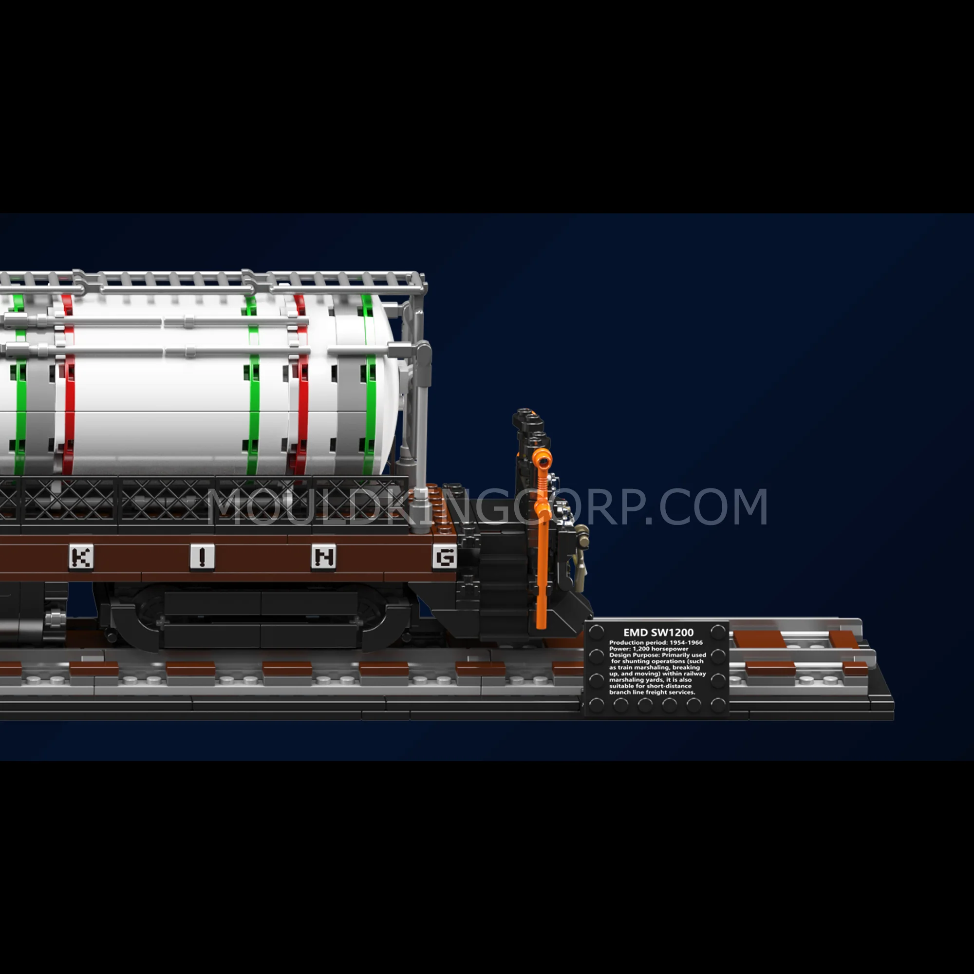 Mould King 12052 SW1200 Classic Diesel Switcher Locomotive Building Set | 2,283 Pcs - Image 3