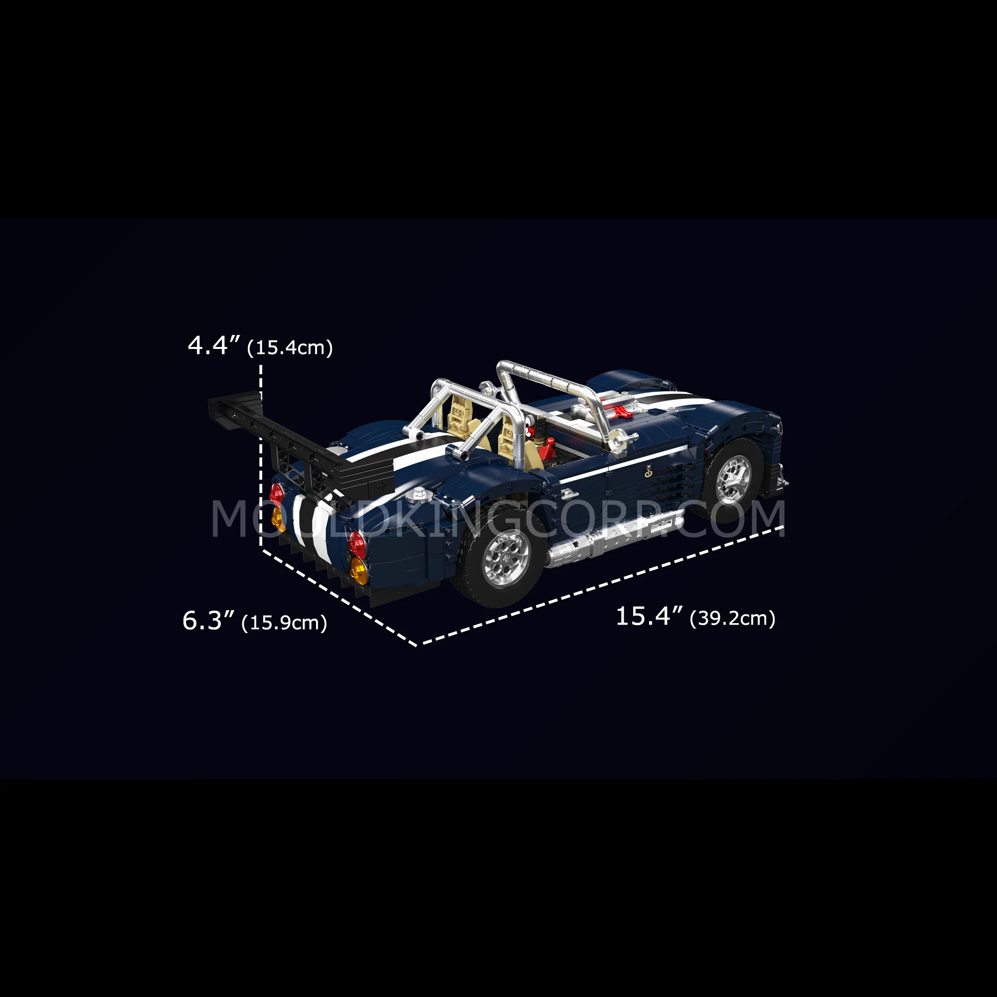 Mould King 13215 Remote Control Classic Roadster Building Set | 1,754 Pcs - Image 6