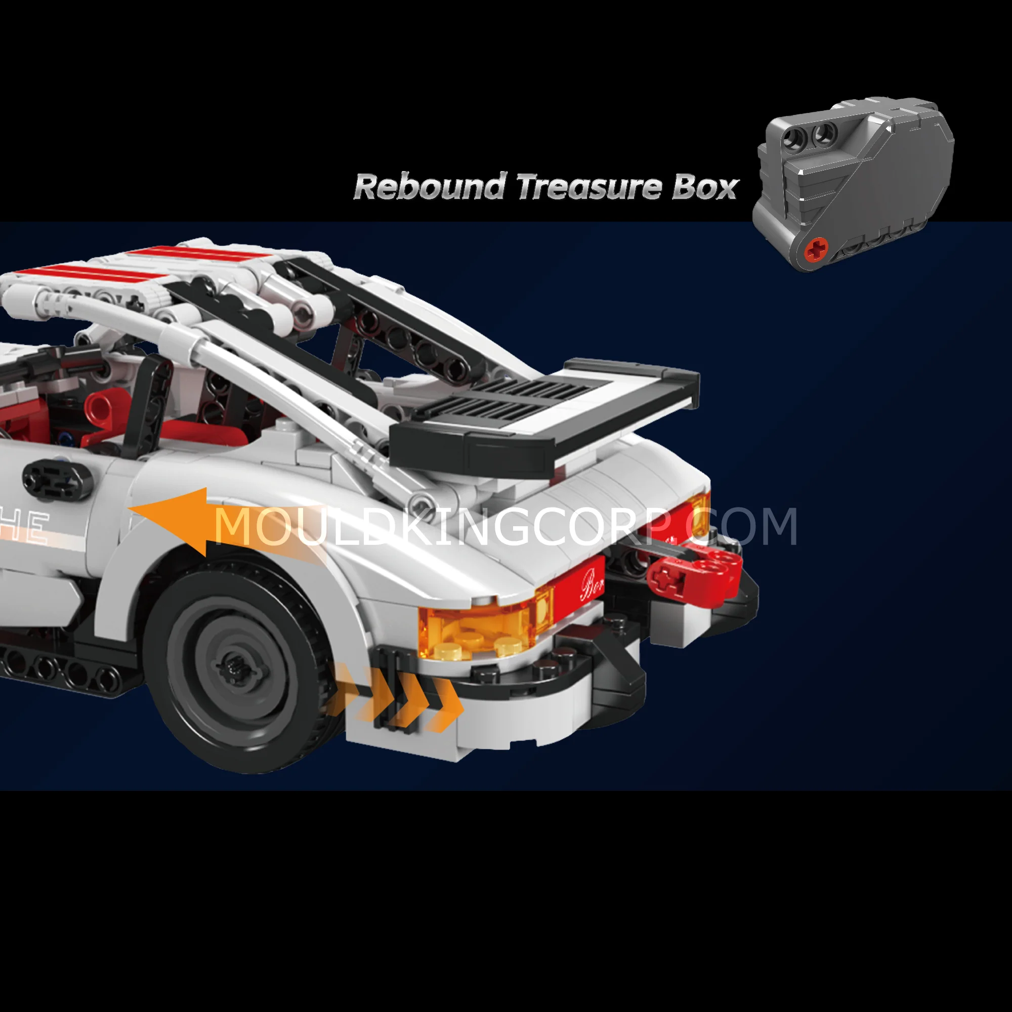 Mould King 15063 911 Pull-Back Sports Car Building Set | 824 Pcs - Image 5