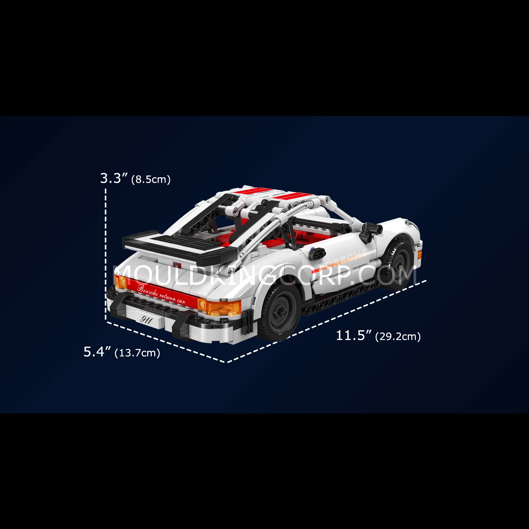 Mould King 15063 911 Pull-Back Sports Car Building Set | 824 Pcs - Image 6