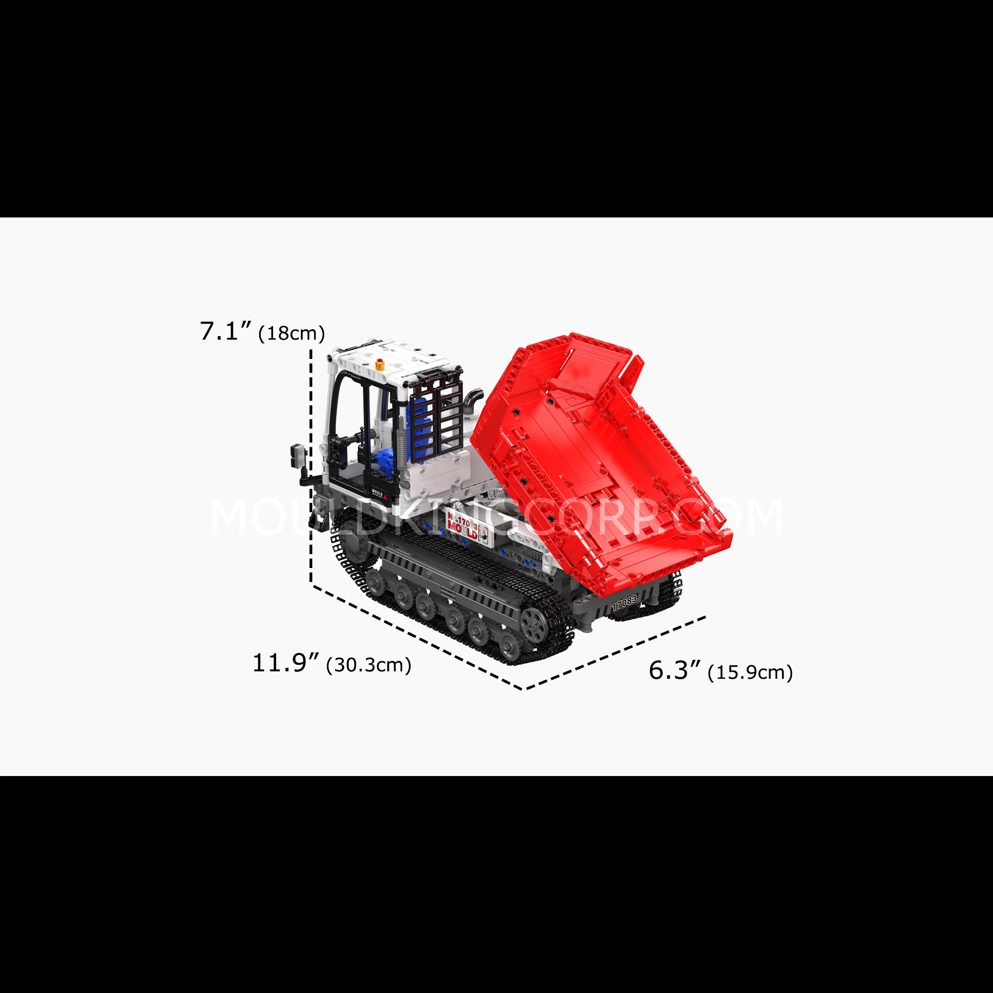 Mould King 17083 Remote-Controlled Tracked Dumper Building Set | 1,105 Pcs - Image 6