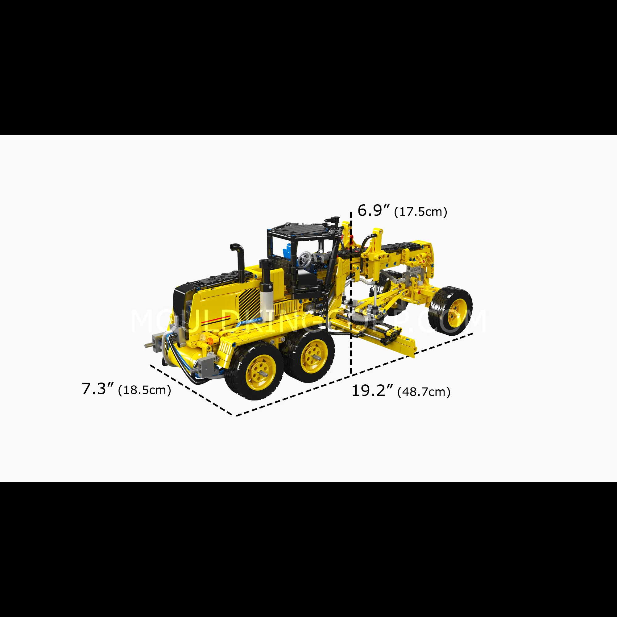 Mould King 19023 GD655-6 Motor Grader Building Set | 1,109 Pcs - Image 6