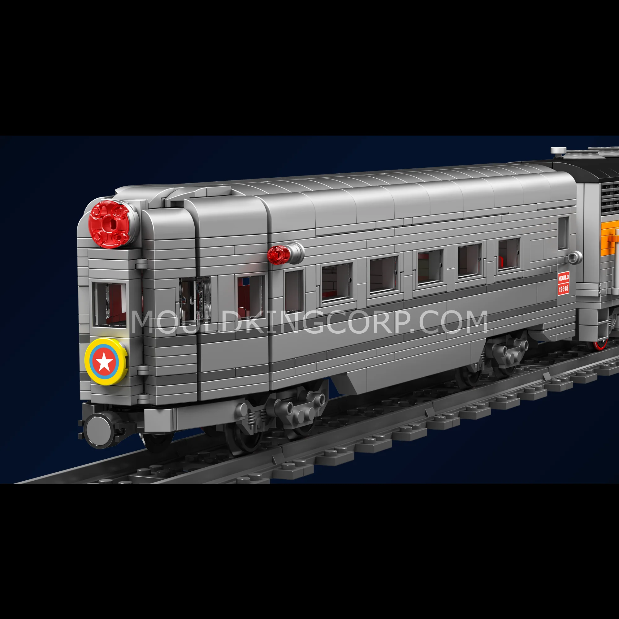 Mould King 12018 USA EMD F7 WP Diesel Locomotive | 1,541 Pcs - Image 2