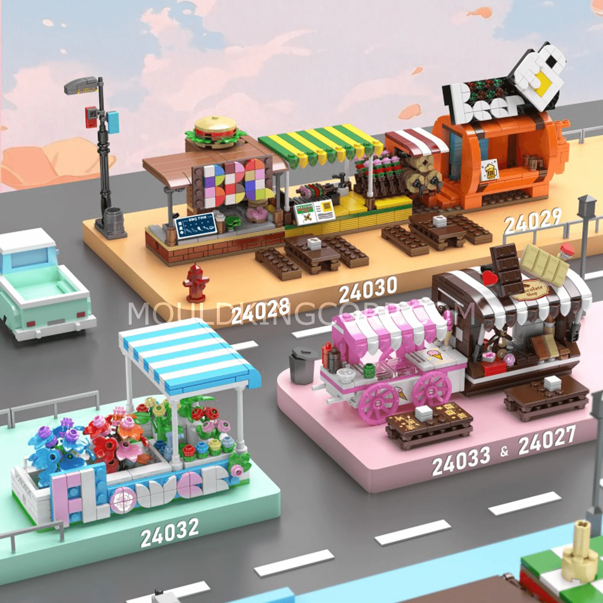 Mould King 24026 Ramen Stand & Vending Machine Building Set | 256 Pcs - Image 4