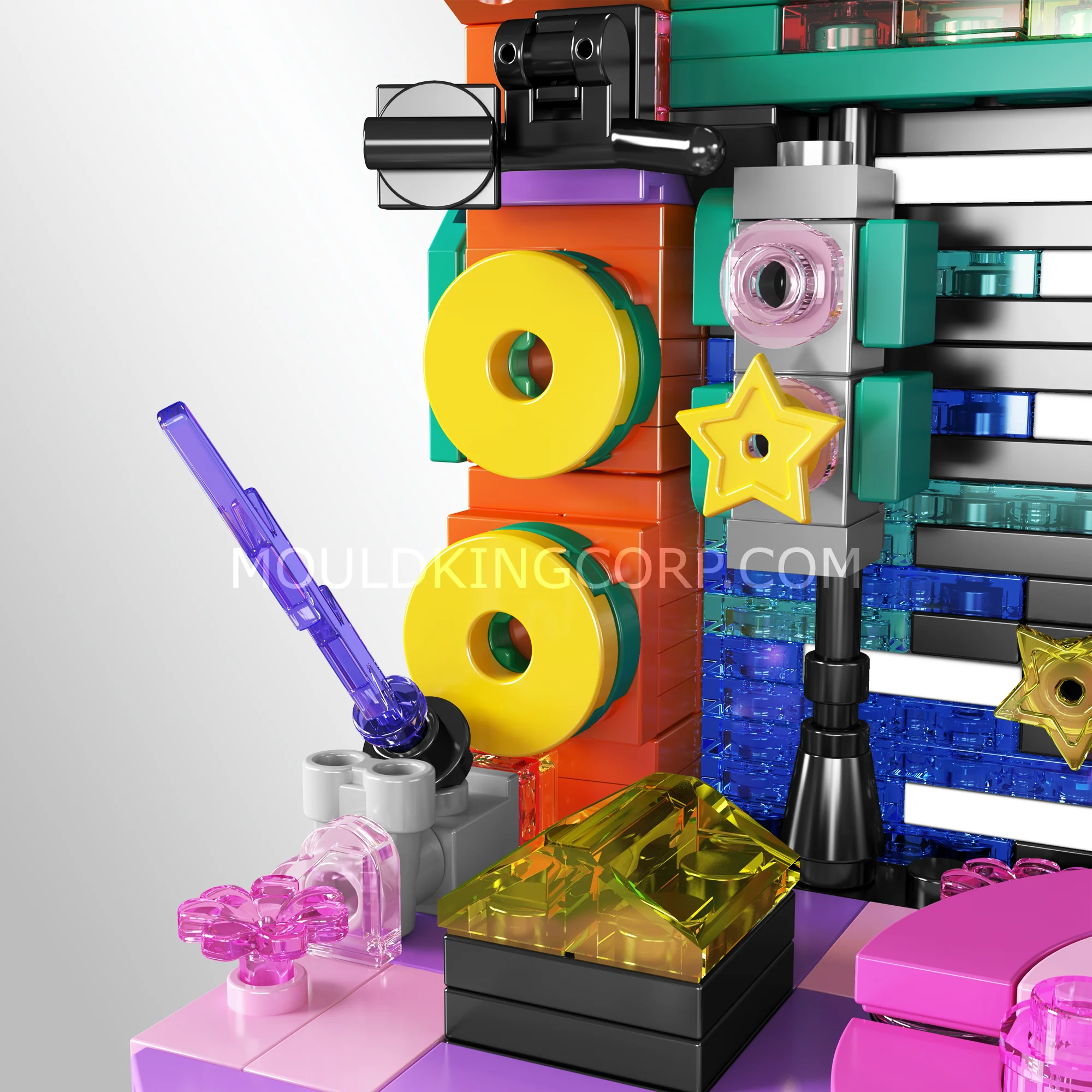 Mould King 24044 Music Recording Studio Building Set | 498 Pcs - Image 3