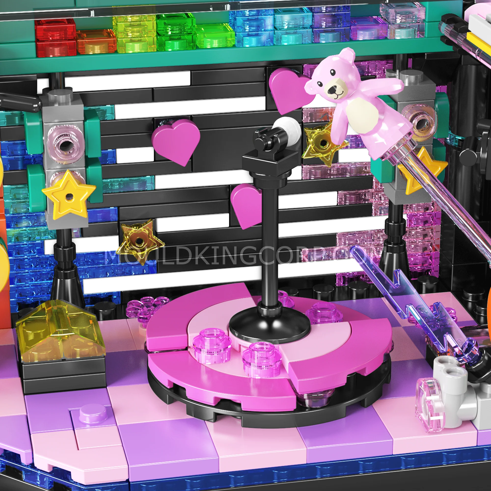Mould King 24044 Music Recording Studio Building Set | 498 Pcs - Image 4