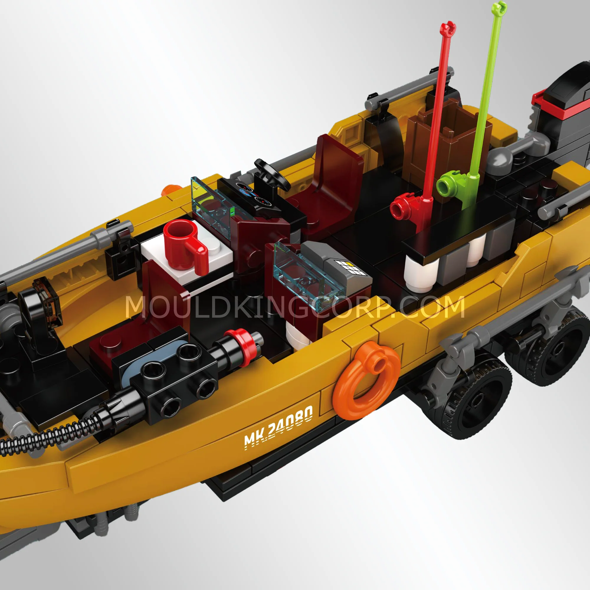 Mould King 24080 Fishing Boat Trailer Building Set | 872 Pcs - Image 2