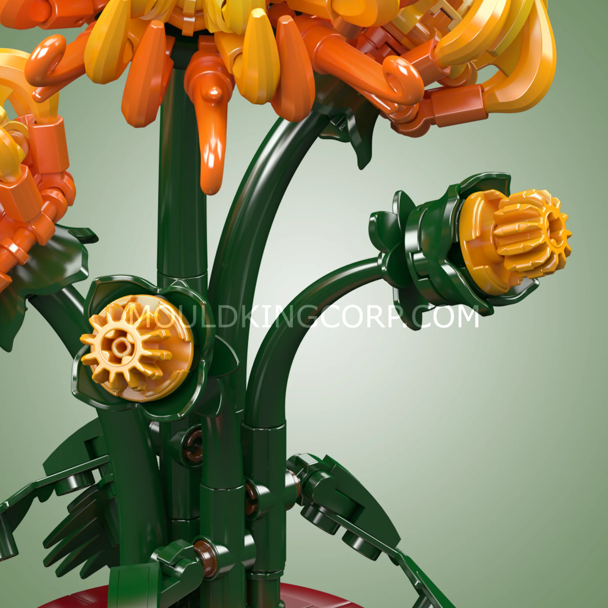 Mould King 24118 Chrysanthemum Potted Plant  Building Block Set | 417 Pcs - Image 5