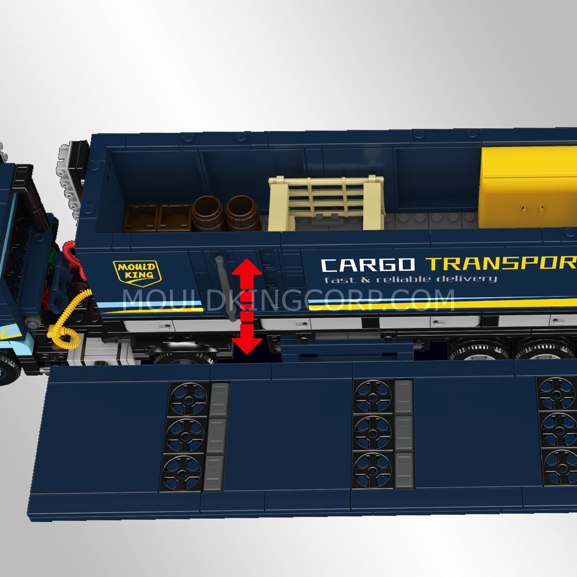 Mould King 24125 Container Freight Truck Building Set | 972 Pcs - Image 4