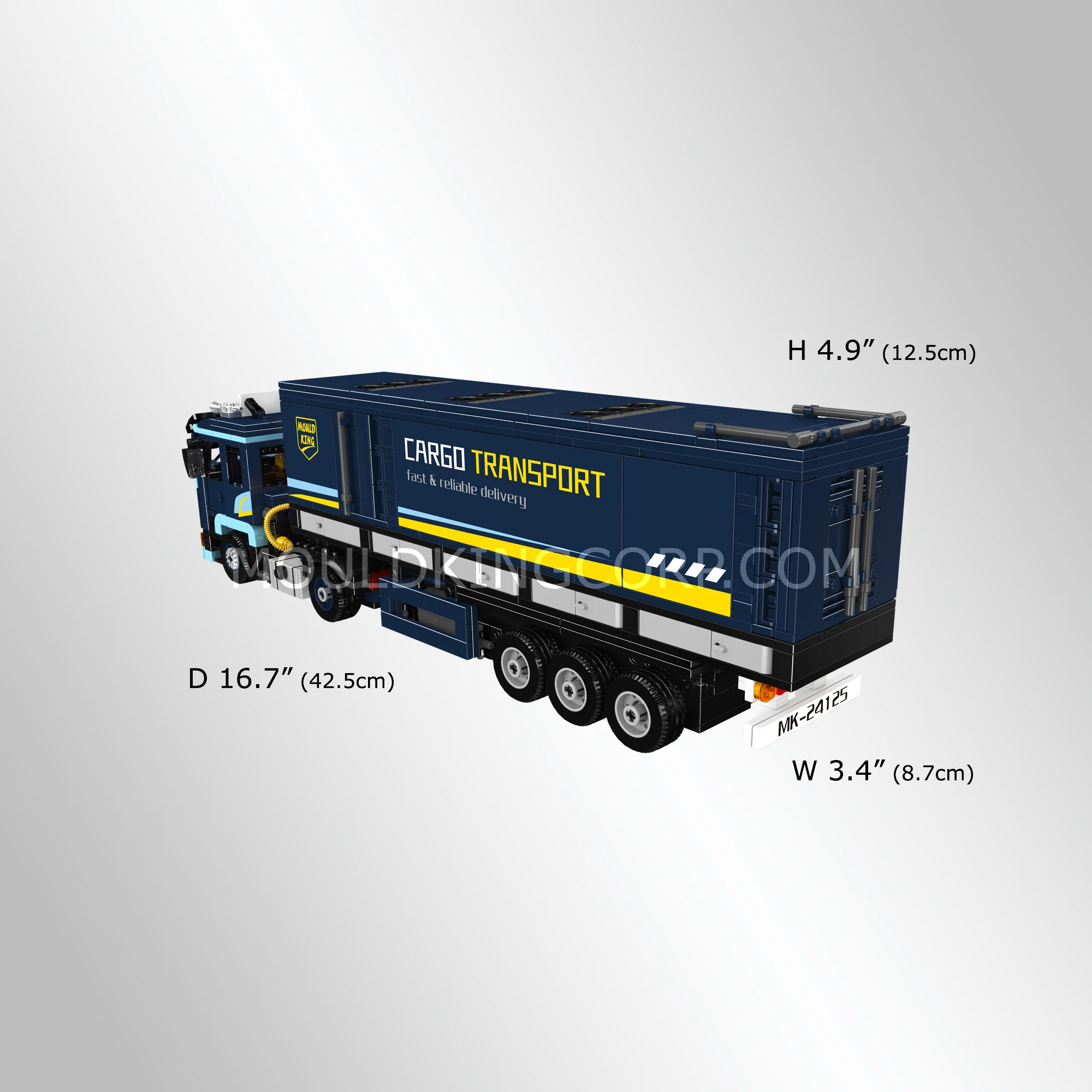 Mould King 24125 Container Freight Truck Building Set | 972 Pcs - Image 5