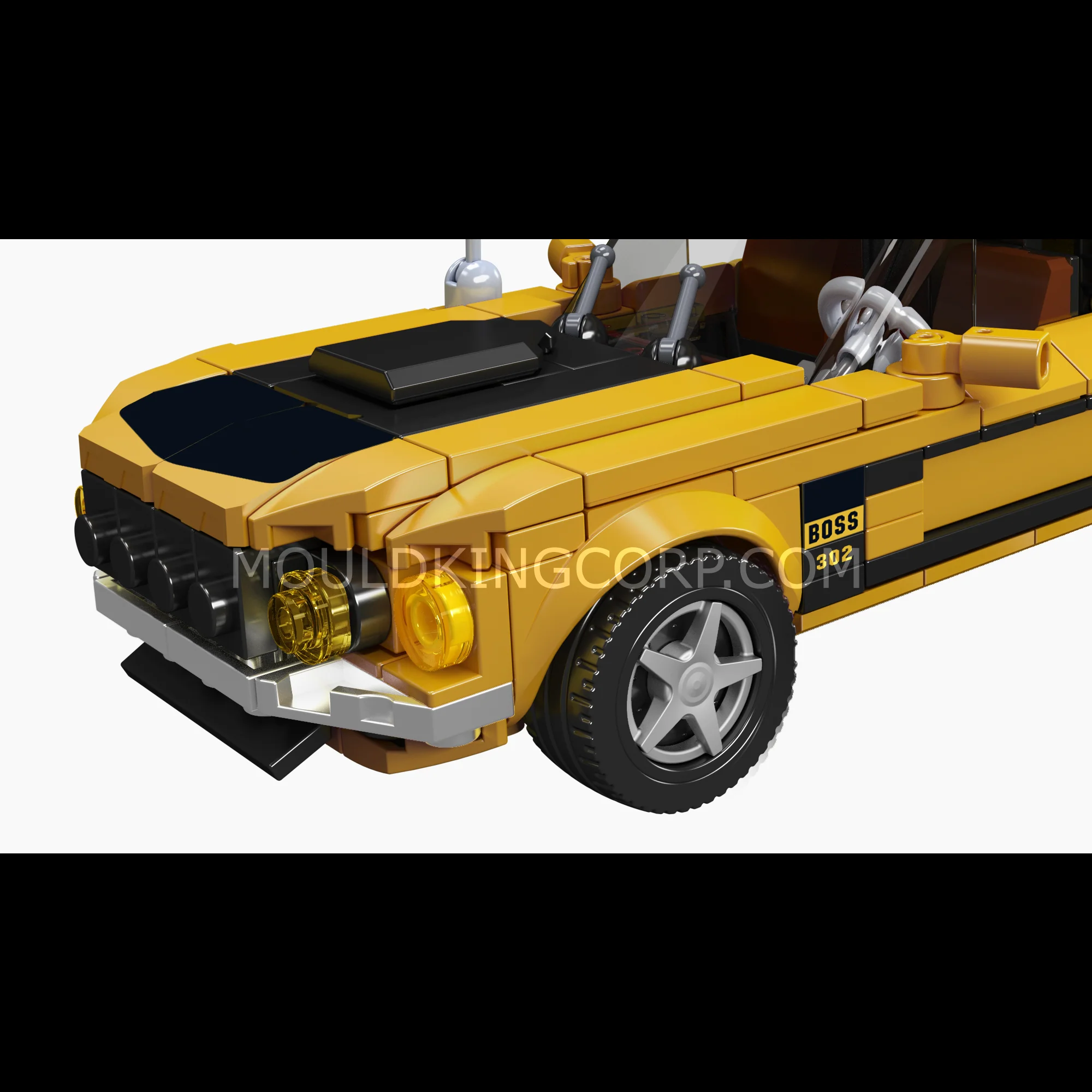 Mould King 27146 1969 American Classic Muscle Coupe Building Set | 436 Pcs - Image 3
