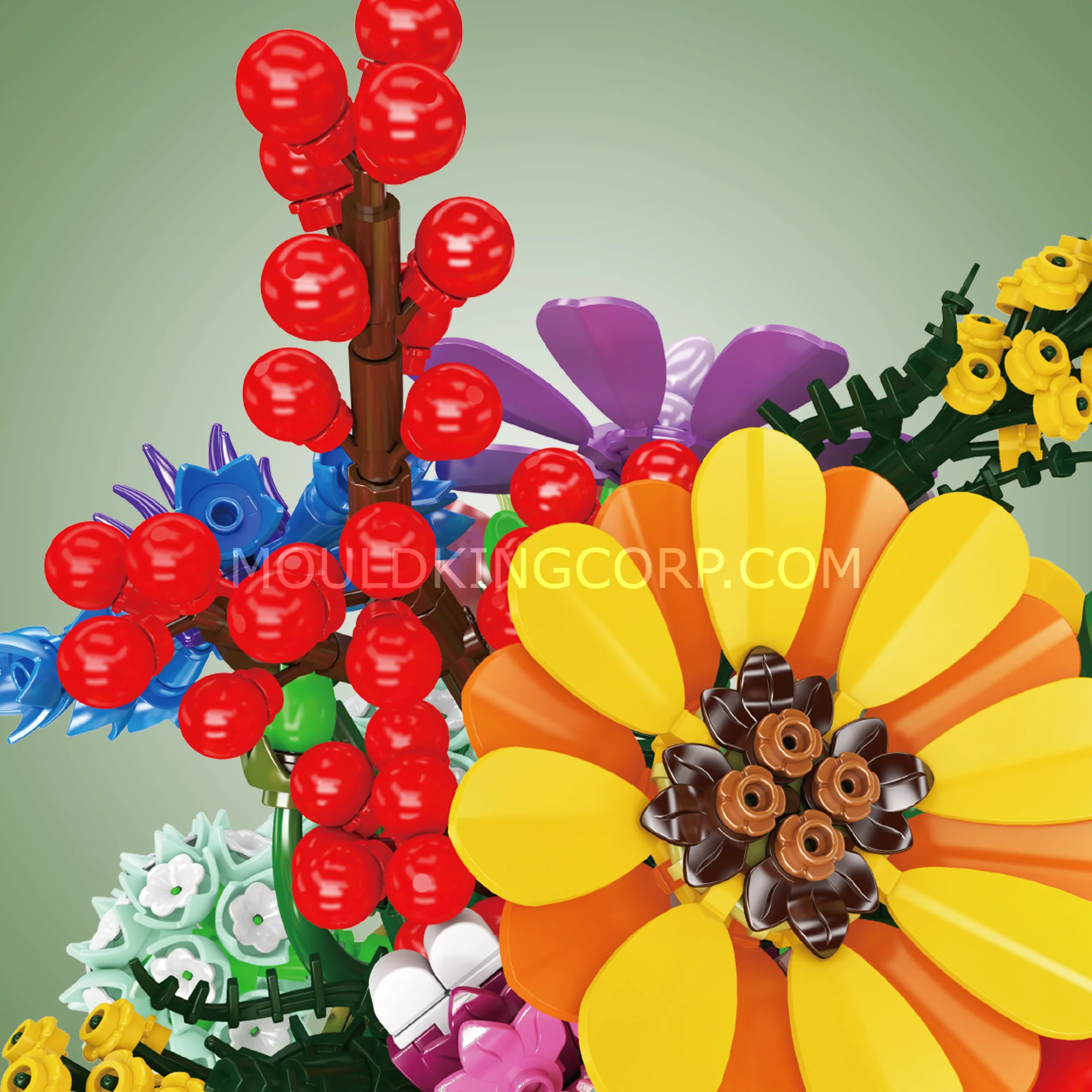 Mould King 24099 Dreamy Flower Bed Mixed Bouquet Building Set | 1,164 Pcs - Image 3
