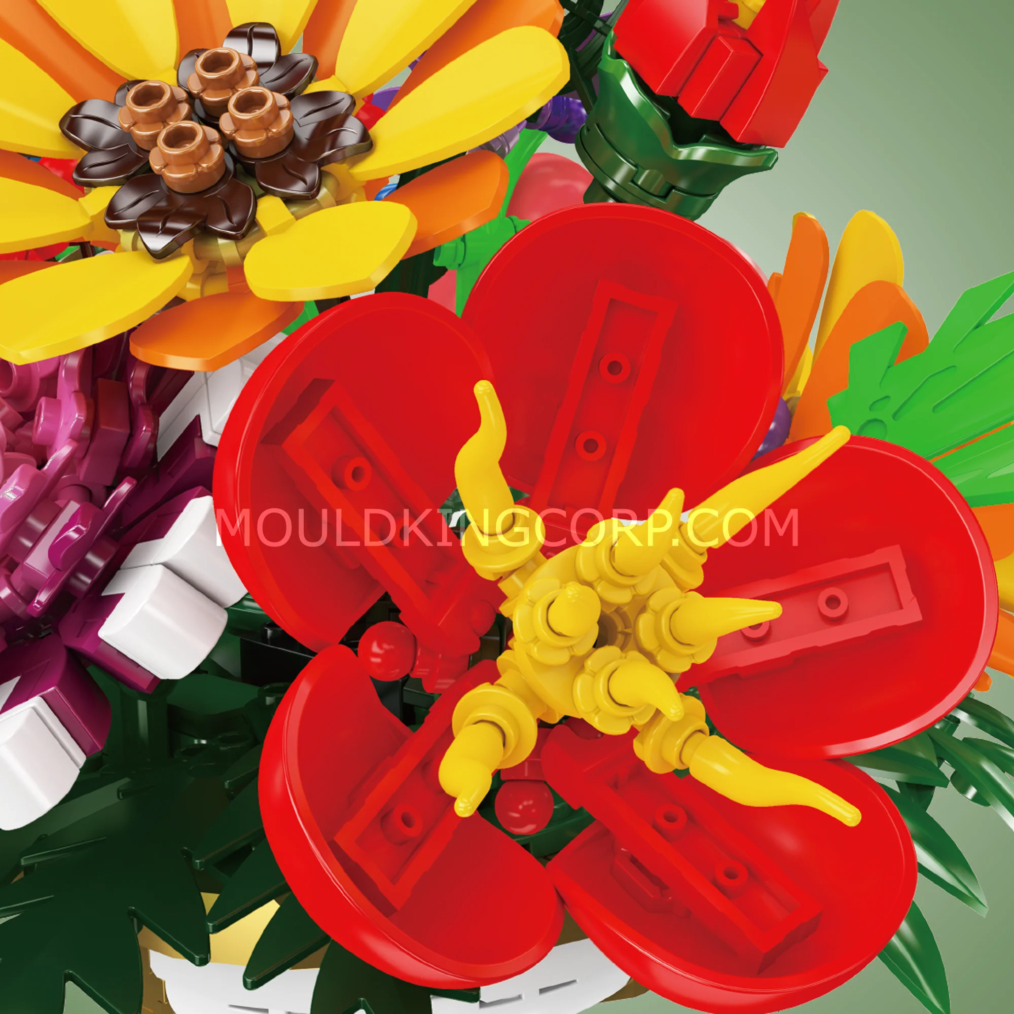 Mould King 24099 Dreamy Flower Bed Mixed Bouquet Building Set | 1,164 Pcs - Image 4