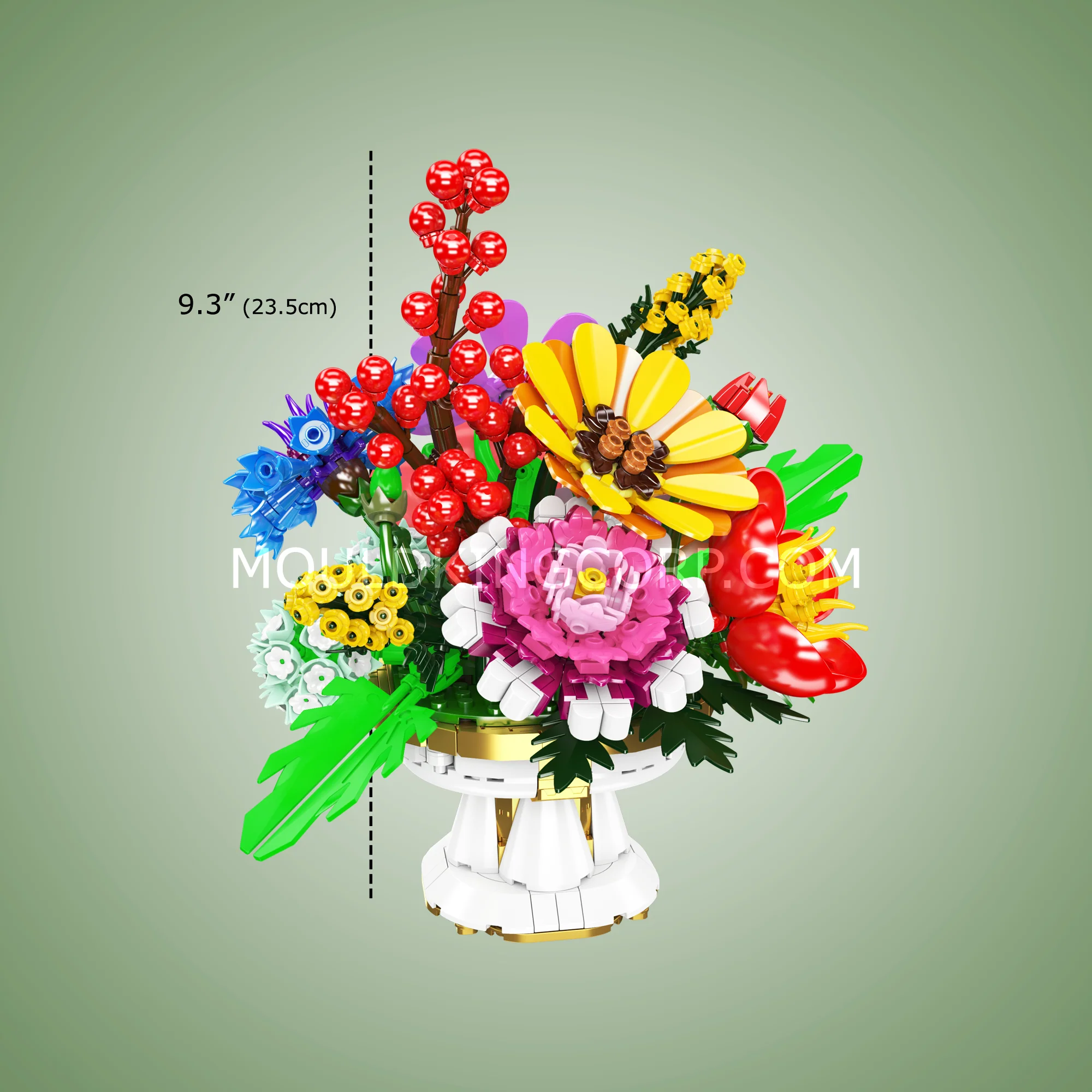 Mould King 24099 Dreamy Flower Bed Mixed Bouquet Building Set | 1,164 Pcs - Image 6