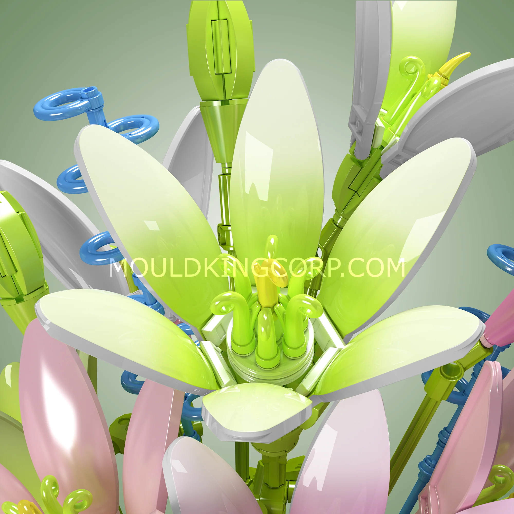 Mould King 10057 Lily Flowers Bouquet Building Set | 1,006 PCS - Image 2