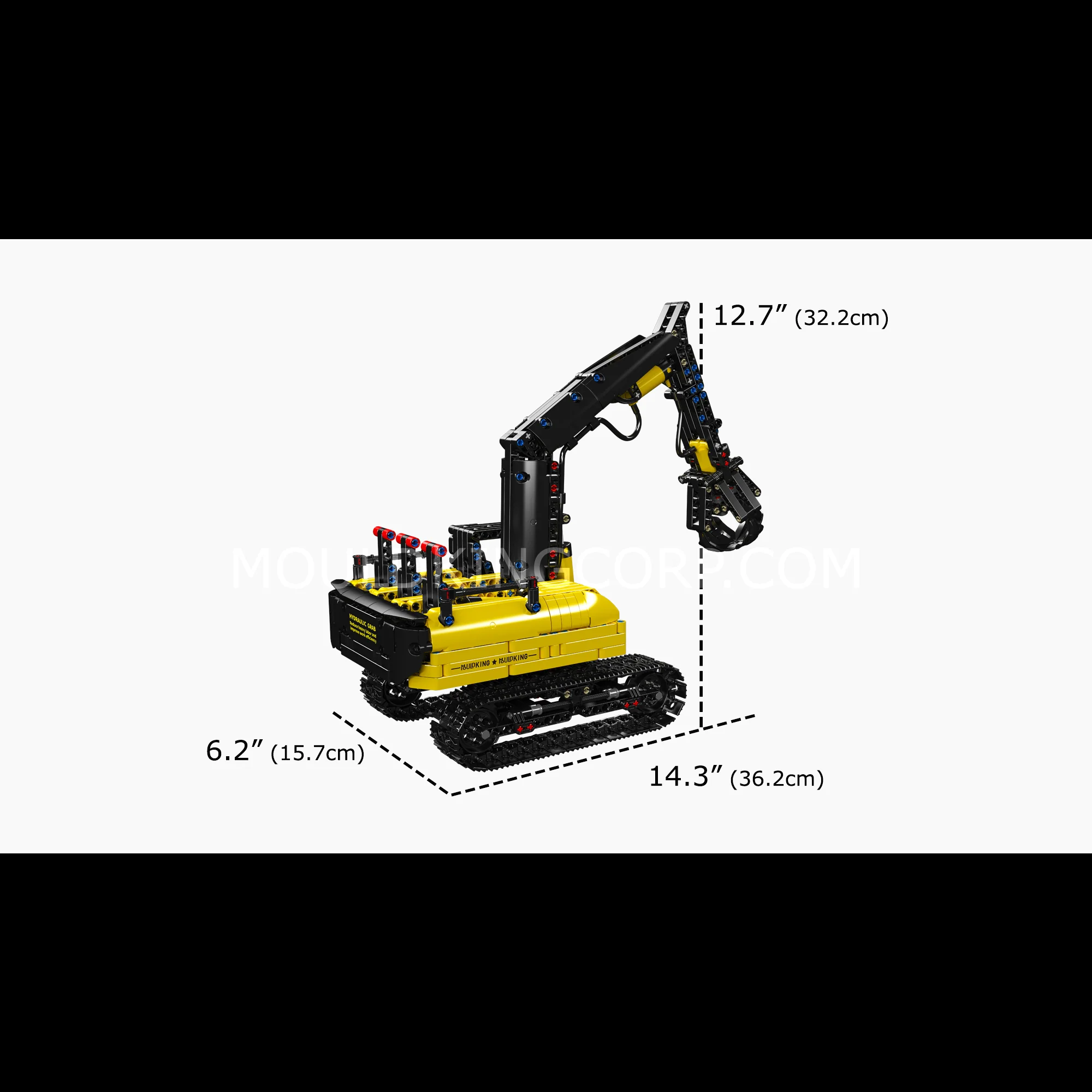 Mould King 17077 Hydraulic Log Grapple Trailer Building Set | 866 Pcs - Image 6