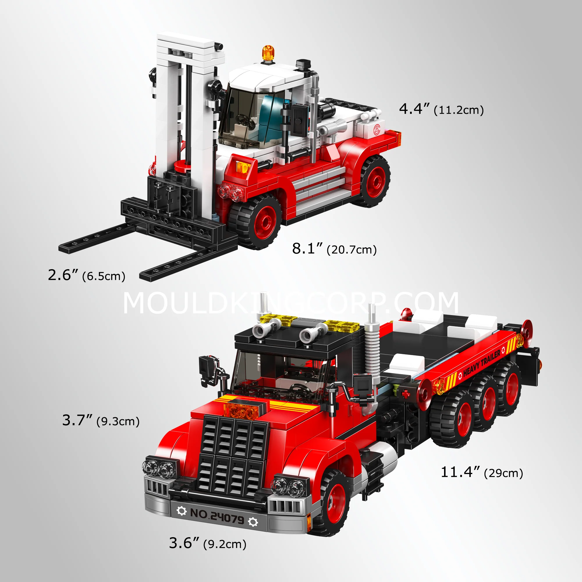Mould King 24079 Forklift Transport Truck Building Set | 906 Pcs - Image 5