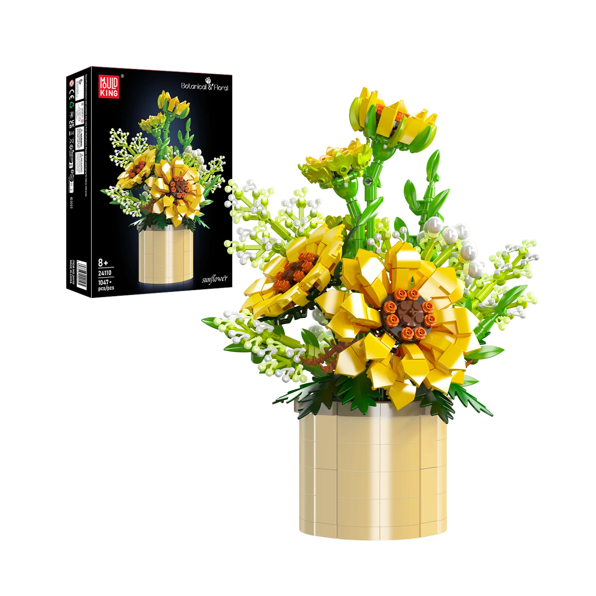Mould King 24110 Sunflower Potted Building Set | 1,047 Pcs