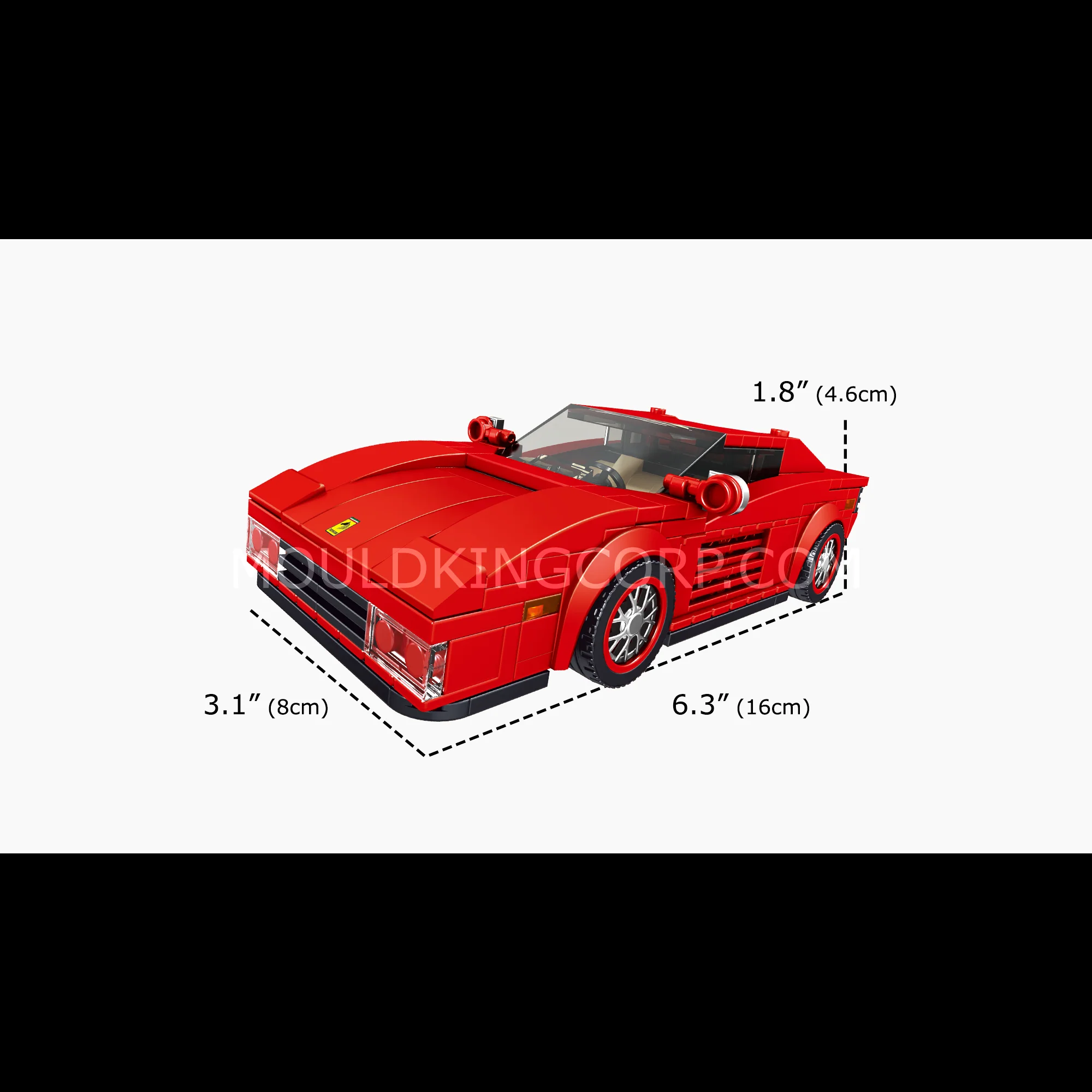 Mould King 27012S Testarossa Supercar Building Kit | 350 Pcs - Image 6